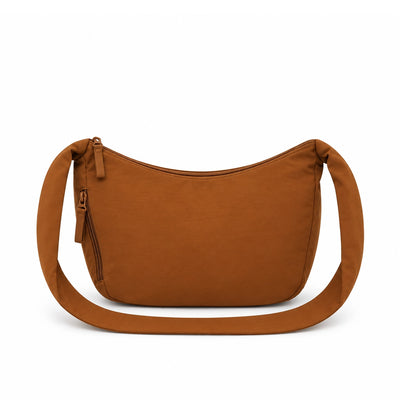 Brown Crossbody Bag, 20 × 30 cm, Featuring Multiple Zipper Compartments and a Shoulder Strap for Everyday Essentials, Travel, and Casual Use at Siddiq Gifts.