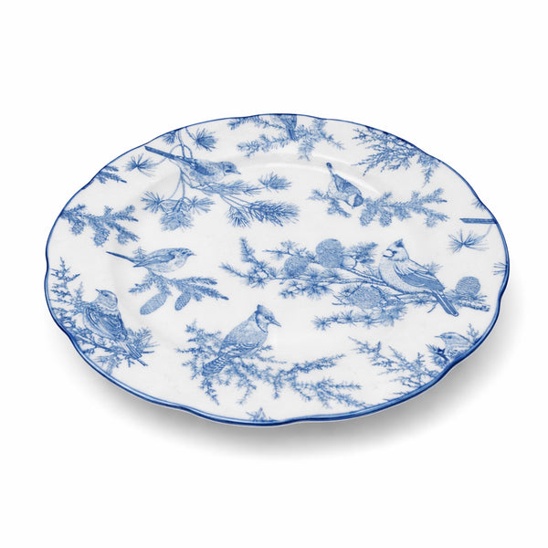 BX-01 10.5 inch ceramic serving plate with blue bird pattern for food presentation and table serving – Siddiq Gifts Mussafah Abu Dhabi
