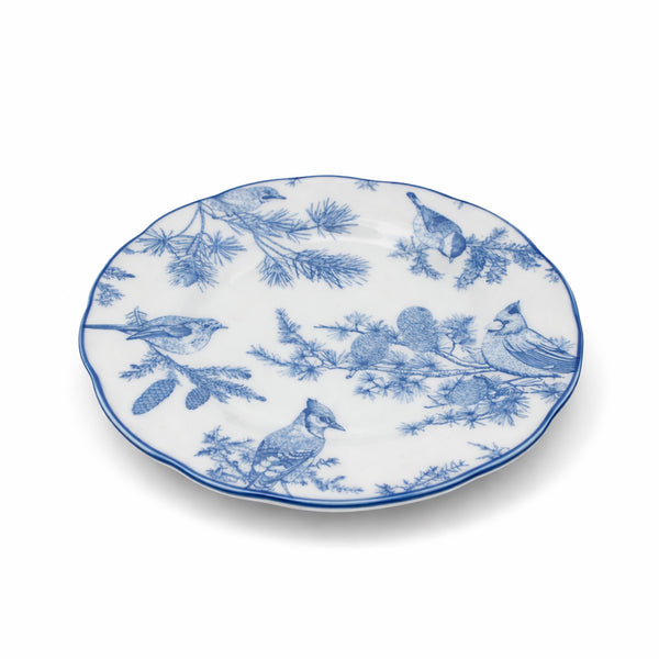 BX-05 7.5 inch ceramic serving plate with blue bird pattern for dessert and snack serving – Siddiq Gifts Mussafah Abu Dhabi