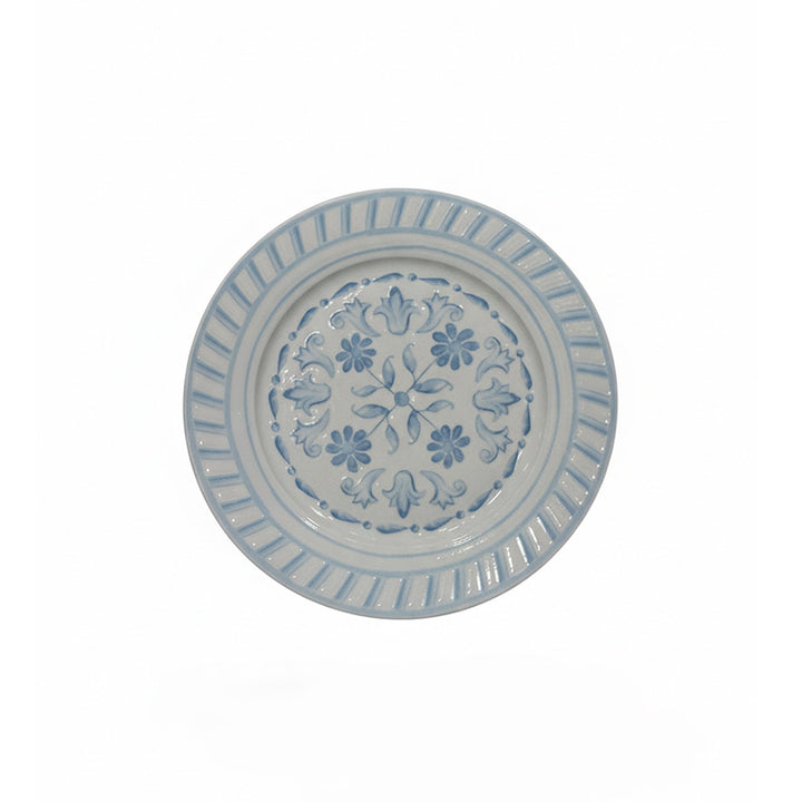 Decorative plate with floral pattern on a white background