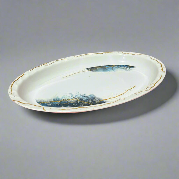 2114 Waven Oval Plate 14"