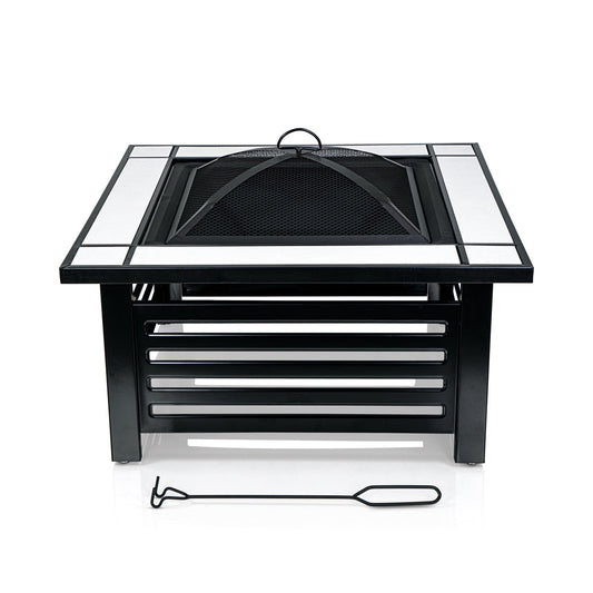 Irn0010013 Iron Slate Fire Pit 81x81cm