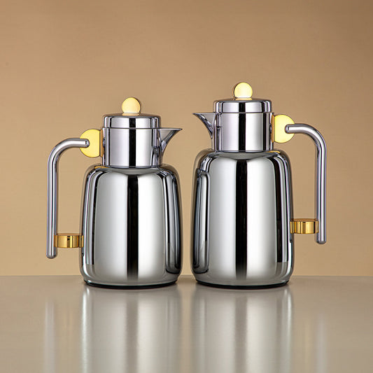 FG808 Vacuum flask Silver Gold 2pc set