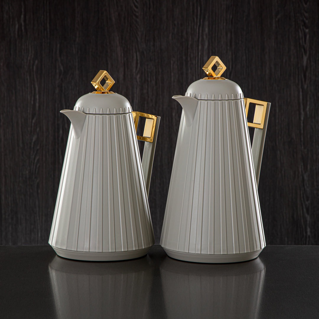 GT117 Vacuum Flask 2PC Set Grey Gold