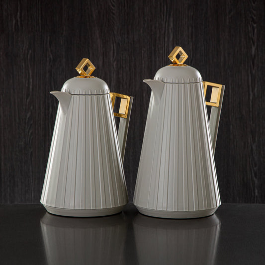 GT117 Vacuum Flask 2PC Set Grey Gold