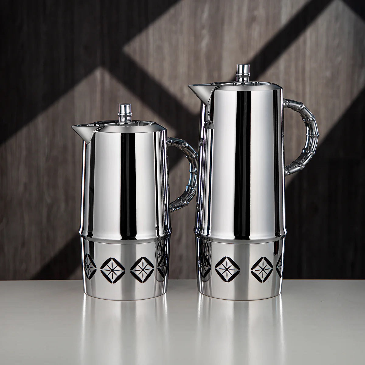 SJ28SS Vacuum Flask 2PC Set Silver