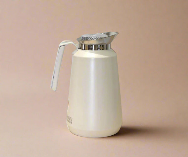 QS03 Vacuum Flask  1L – Beige with Silver