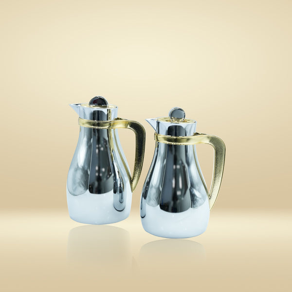 NB6010H Vacuum Flask 2-Piece Set - Silver Gold (700ml + 1L)