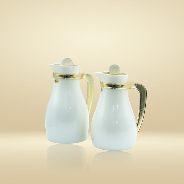 NB6010A Vacuum Flask 2-Piece Set - Pearl White Gold (700ml + 1L)