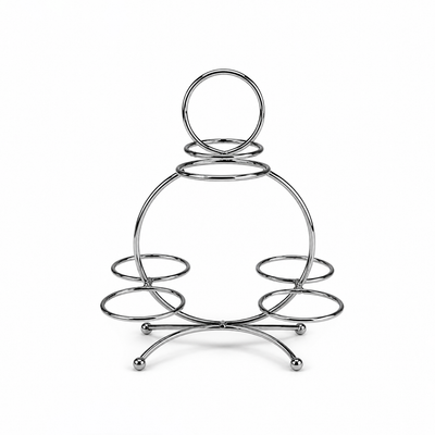 Cawa Cup Holder Black Chrome Finish 6 Cup Stand With Carry Handle Elegant Arabic Coffee Serving Stand Siddiq Gifts