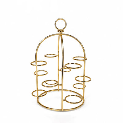 Cawa Cup Holder With Stand Gold Metal Coffee Cup Display Stand Siddiq Gifts