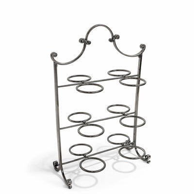 CD-7268 Cawa Cup Stand – 3 Layer 12 Cup Holder – Dark Platinum Finish | Siddiq Gifts – Mussafah Abu Dhabi
