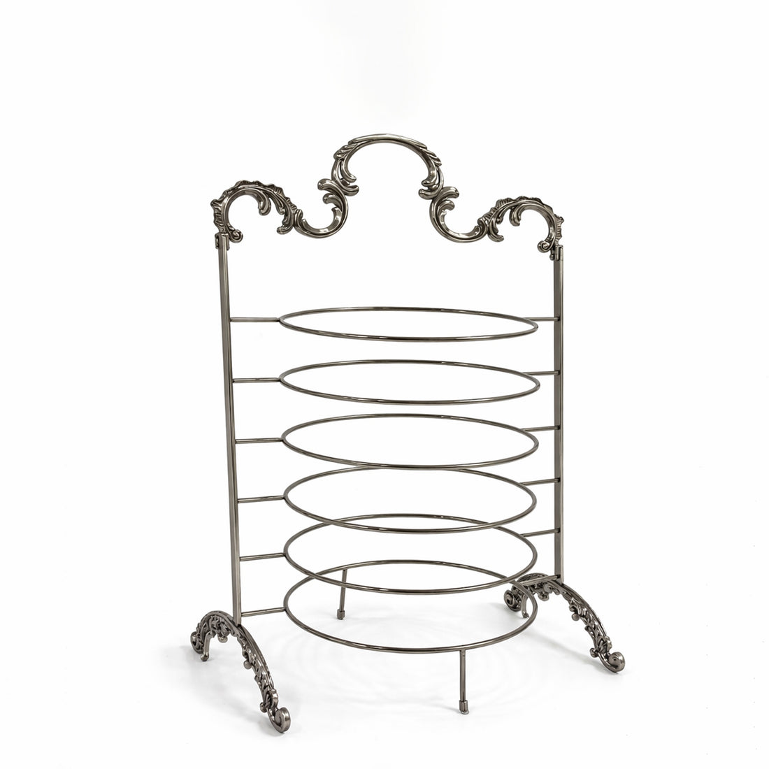 CD-7363 حامل أطباق عشاء 6 طبقات - بطلاء بلاتيني داكن