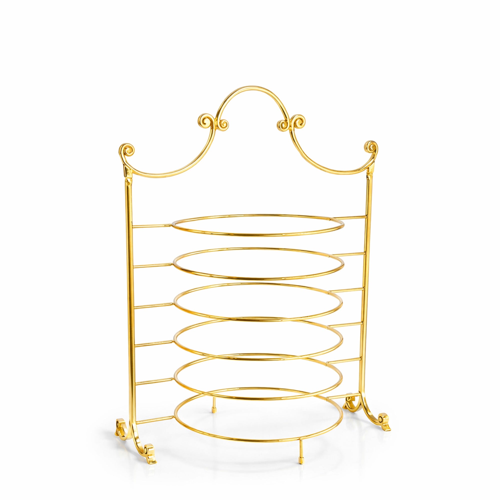 CD-7372 6-Layer Dinner Plate Stand – French Gold Finish | Siddiq Gifts – Mussafah Abu Dhabi