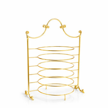 CD-7372 6-Layer Dinner Plate Stand – French Gold Finish | Siddiq Gifts – Mussafah Abu Dhabi