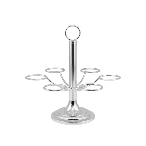 CD-7616 Stainless Steel Cawa Cup Stand – Silver – 6-Cup Holder – Siddiq Gifts Mussafah Abu Dhabi