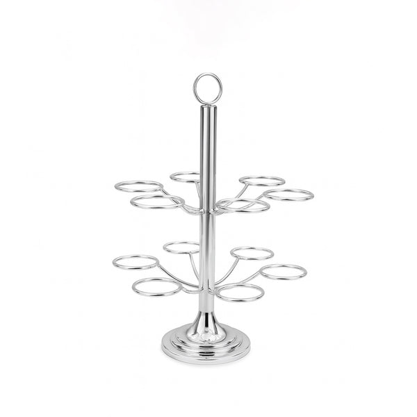 CD-7619 Stainless Steel Cawa Cup Stand – Silver – 12-Cup Holder – Siddiq Gifts Mussafah Abu Dhabi
