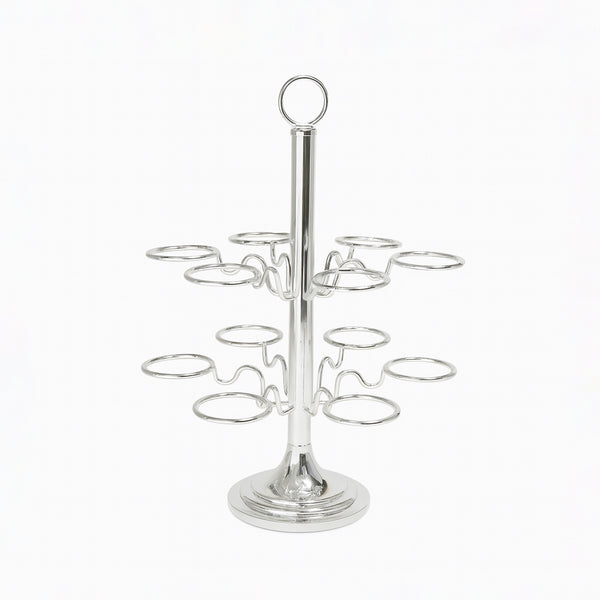 CD-7625 Stainless Steel Cawa Cup Stand – Silver – 12-Cup Holder – Siddiq Gifts Mussafah Abu Dhabi