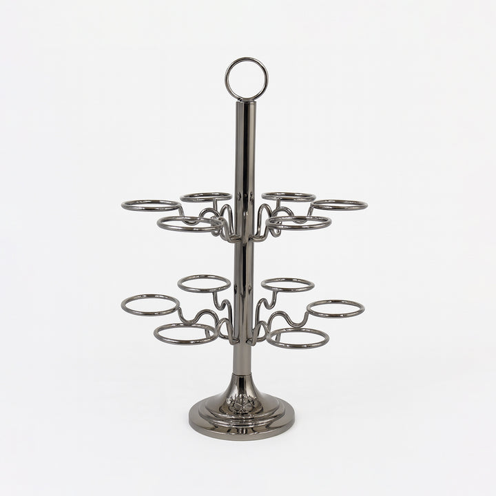 CD-7626 Stainless Steel Cawa Cup Stand – Black – 12-Cup Holder – Siddiq Gifts Mussafah Abu Dhabi