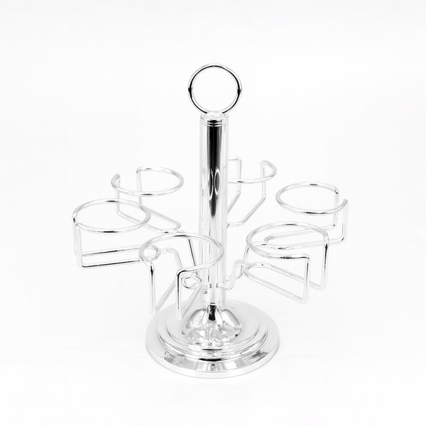CD-7661 Stainless Steel Cawa Cup Stand – Silver – 6-Cup Holder – Siddiq Gifts Mussafah Abu Dhabi