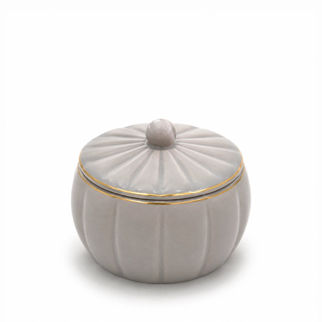 CJ012CG Ceramic Candy Bowl – 3.5 Inch – Grey Candy Bowl with Lid