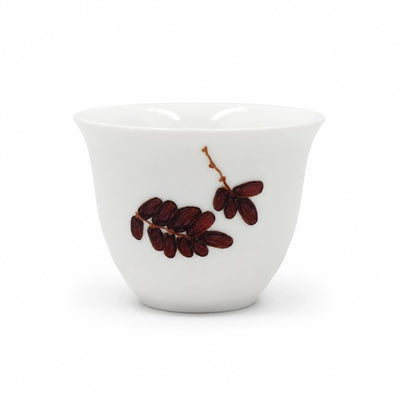 Ceramic Cawa Cup Set 12 Pieces 80cc Dates Stalk Design Siddiq Gifts