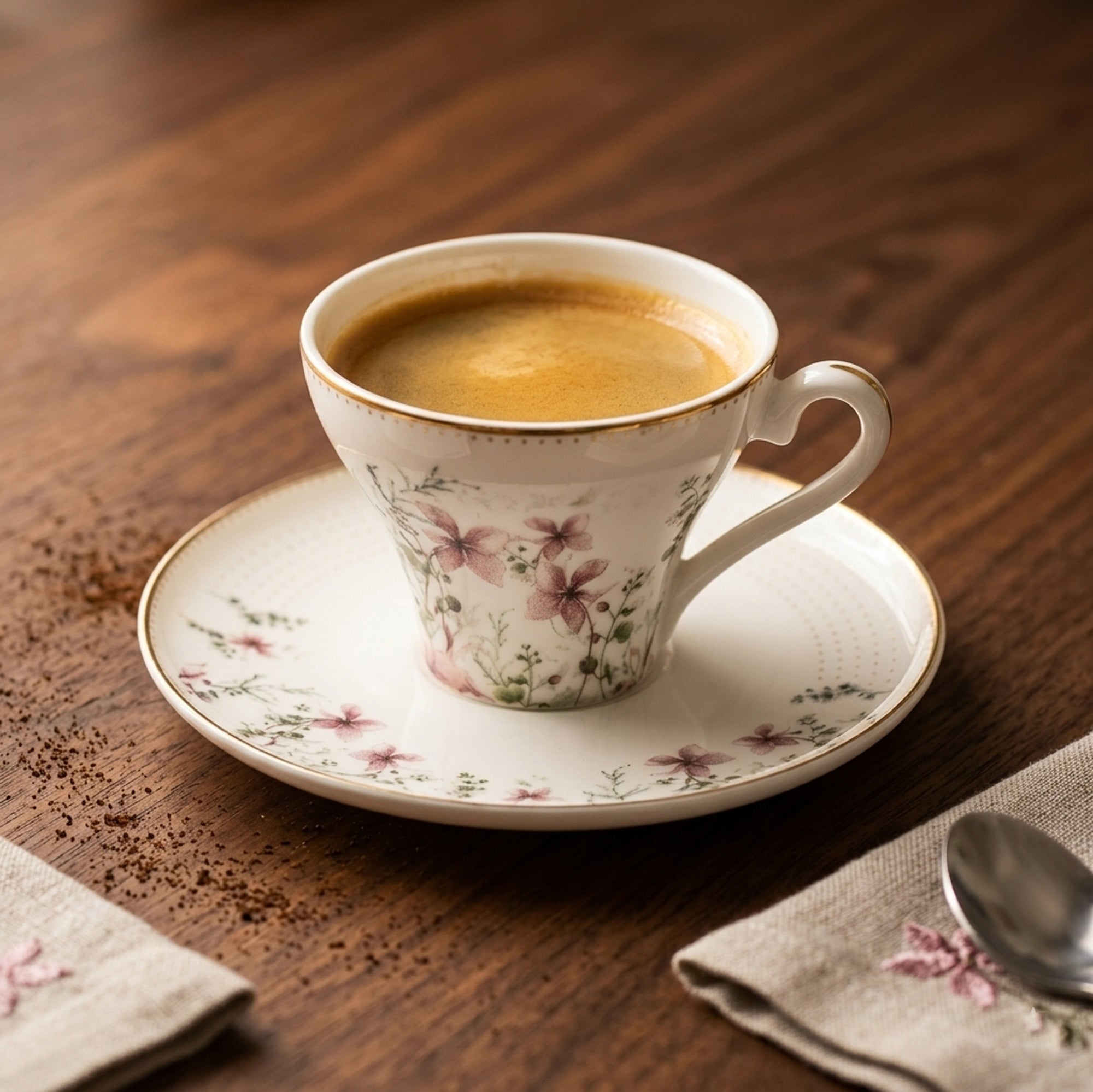 Ceramic Coffee Cup And Saucer Set 12 Pieces Floral Design With Matching Saucers Stylish Set For Coffee And Tea Serving By Siddiq Gifts