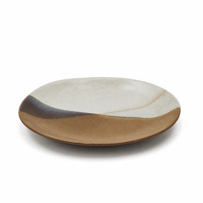 Ceramic Dinner Plate 10.5 Inch Rustic Earth-Tone Artisan Design Siddiq Gifts