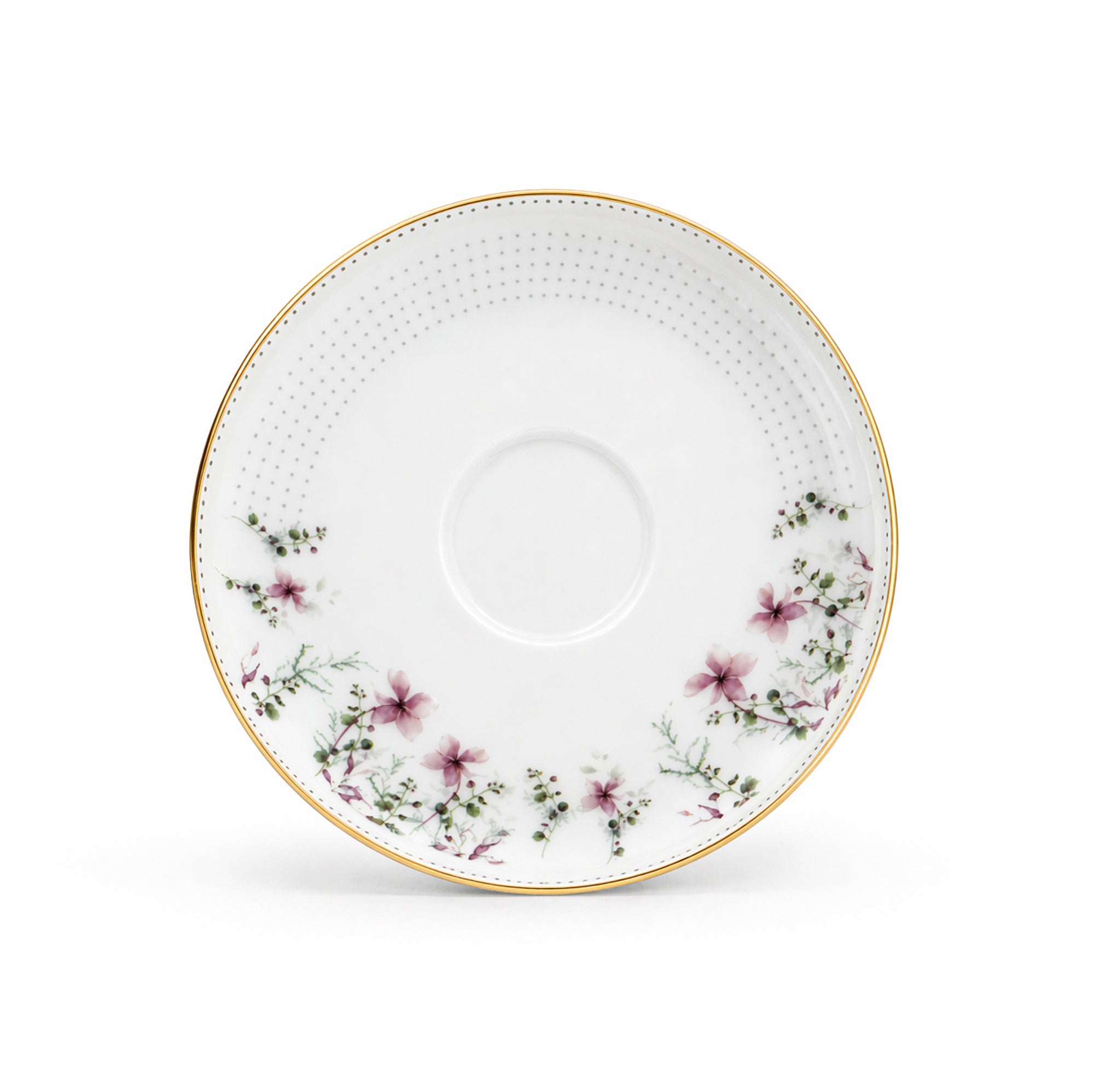 Ceramic Tea Cup And Saucer Set 12 Pieces Floral Pattern With Gold Rim And Matching Saucers Stylish Set For Tea Serving By Siddiq Gifts