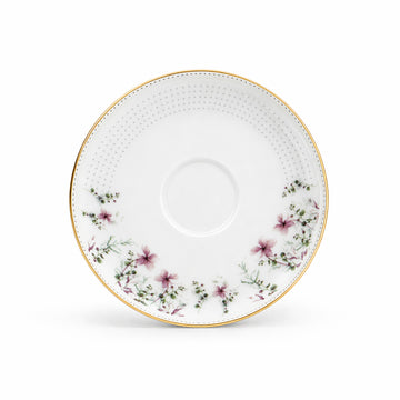 Ceramic Tea Cup And Saucer Set 12 Pieces Floral Pattern With Gold Rim And Matching Saucers Stylish Set For Tea Serving By Siddiq Gifts