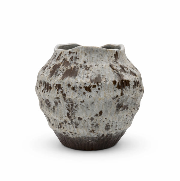 Ceramic Vase 20x20 cm Rustic Textured Vintage Style Decorative Vase For Home Decor By Siddiq Gifts