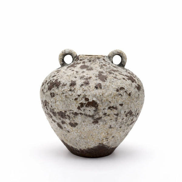 Ceramic Vase 21x18 cm Rustic Textured Vintage Style Decorative Vase For Home Decor By Siddiq Gifts