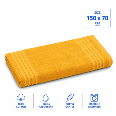 Cotton Bath Towel, 150 × 70 cm, with Soft and Extra Absorbent Cotton Fabric at Siddiq Gifts.