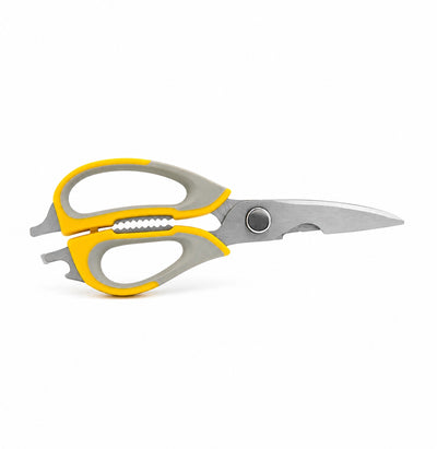 CT-402 Multi-Functional Kitchen Scissors Stainless Steel Kitchen Shears Grey Yellow Siddiq Gifts