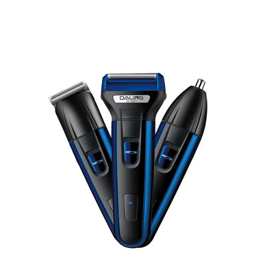 Daling DL-9021 3-in-1 Rechargeable Men’s Grooming Kit with Hair Clipper Shaver and Nose Trimmer by Siddiq Gifts