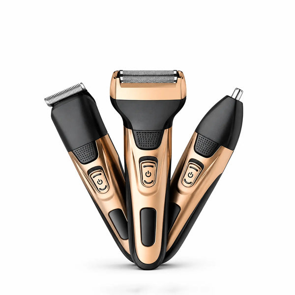 DALING DL-9047 3-in-1 Rechargeable Men’s Grooming Kit with Hair Clipper Shaver and Nose Trimmer by Siddiq Gifts