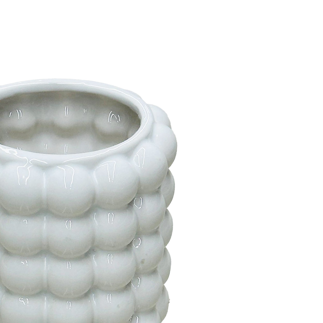 97165-01 Ceramic Vase White