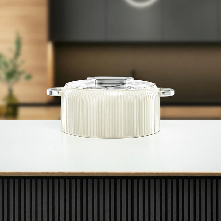 EK-200/400/650 Hot Pot 3-Piece Set in White and Silver Finish (2000ml, 4000ml, 6500ml) – Siddiq Gifts Mussafah Abu Dhabi