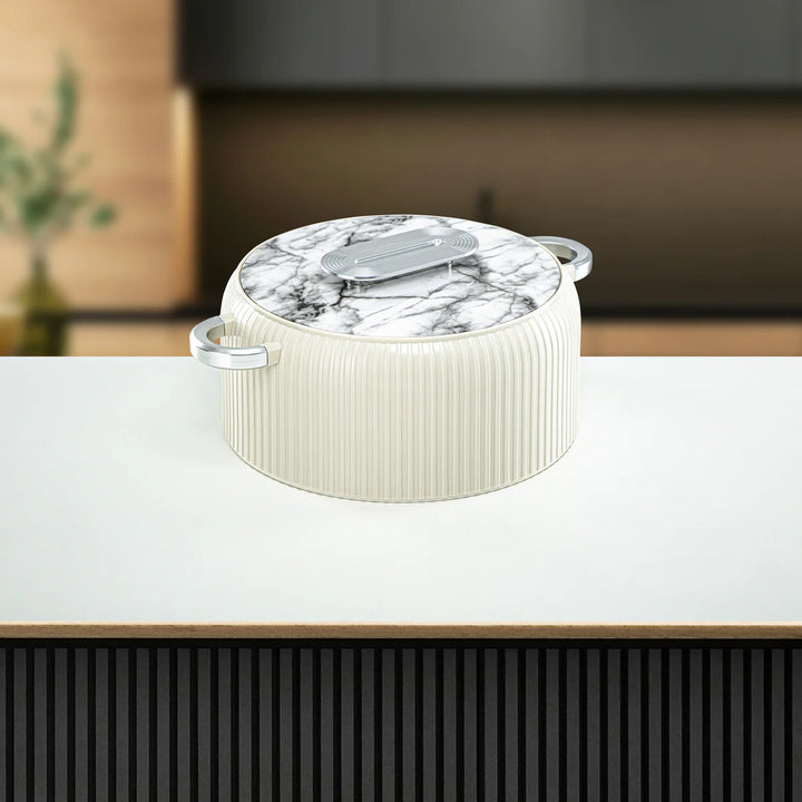 EK-200/400/650 Hot Pot 3-Piece Set in White and Silver Finish (2000ml, 4000ml, 6500ml) – Siddiq Gifts Mussafah Abu Dhabi