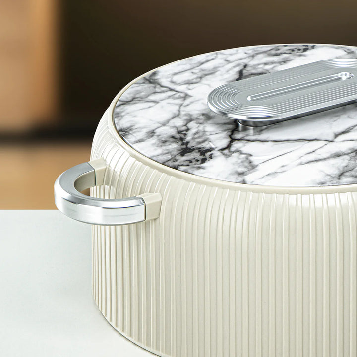 EK-200/400/650 Hot Pot 3-Piece Set in White and Silver Finish (2000ml, 4000ml, 6500ml) – Siddiq Gifts Mussafah Abu Dhabi