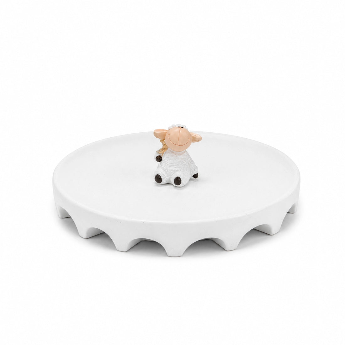 Elegant Resin Display Stand with Sheep Accent – 20 CM – Eid Al Adha Decorative Stand