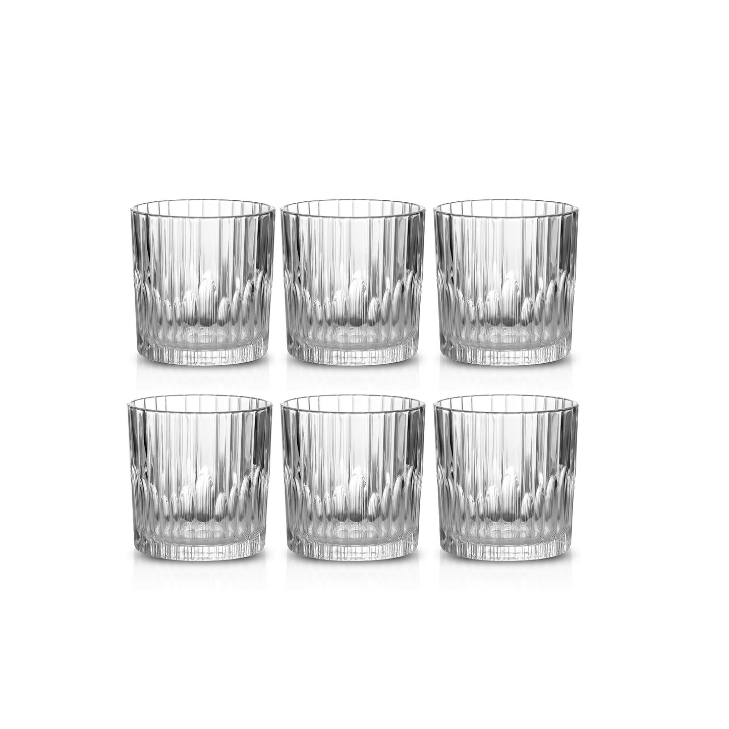 Glass Tumbler Set – 6-Piece – 304 ml – Modern Cut Design – TY4337-1
