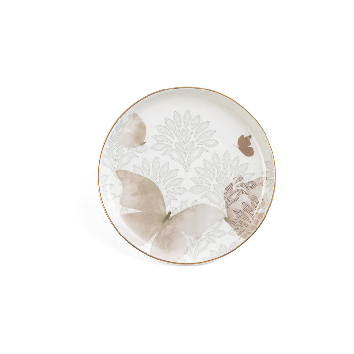 Decorative plate with floral patterns on a white background