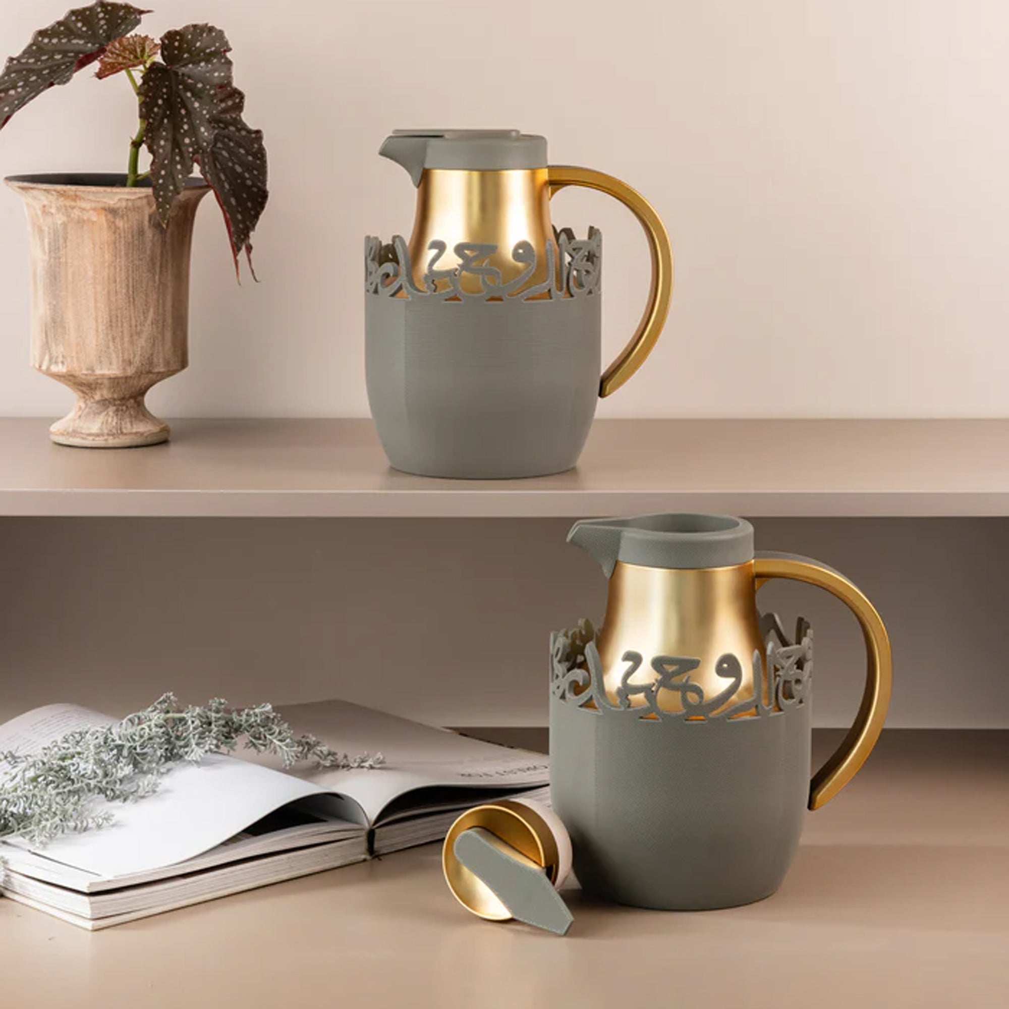 ET3108 Mirral Full Hospitality Serving Set – 21-Piece – Grey & Gold | Siddiq Gifts Mussafah Abu Dhabi