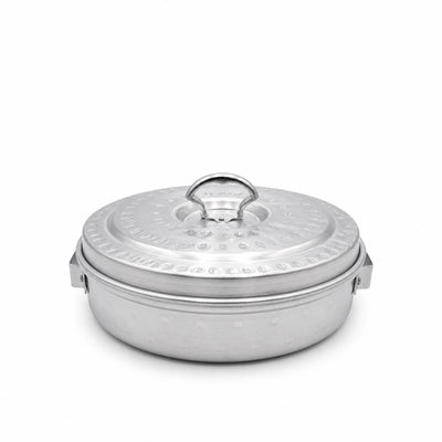EverBright Aluminium Debba Kuppus with Lid Silver by Siddiq Gifts