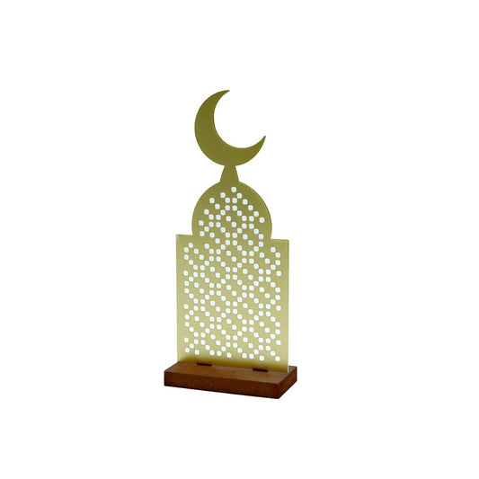 1268-96 Ramadan Decor Metal Crescent Gold 23 CM