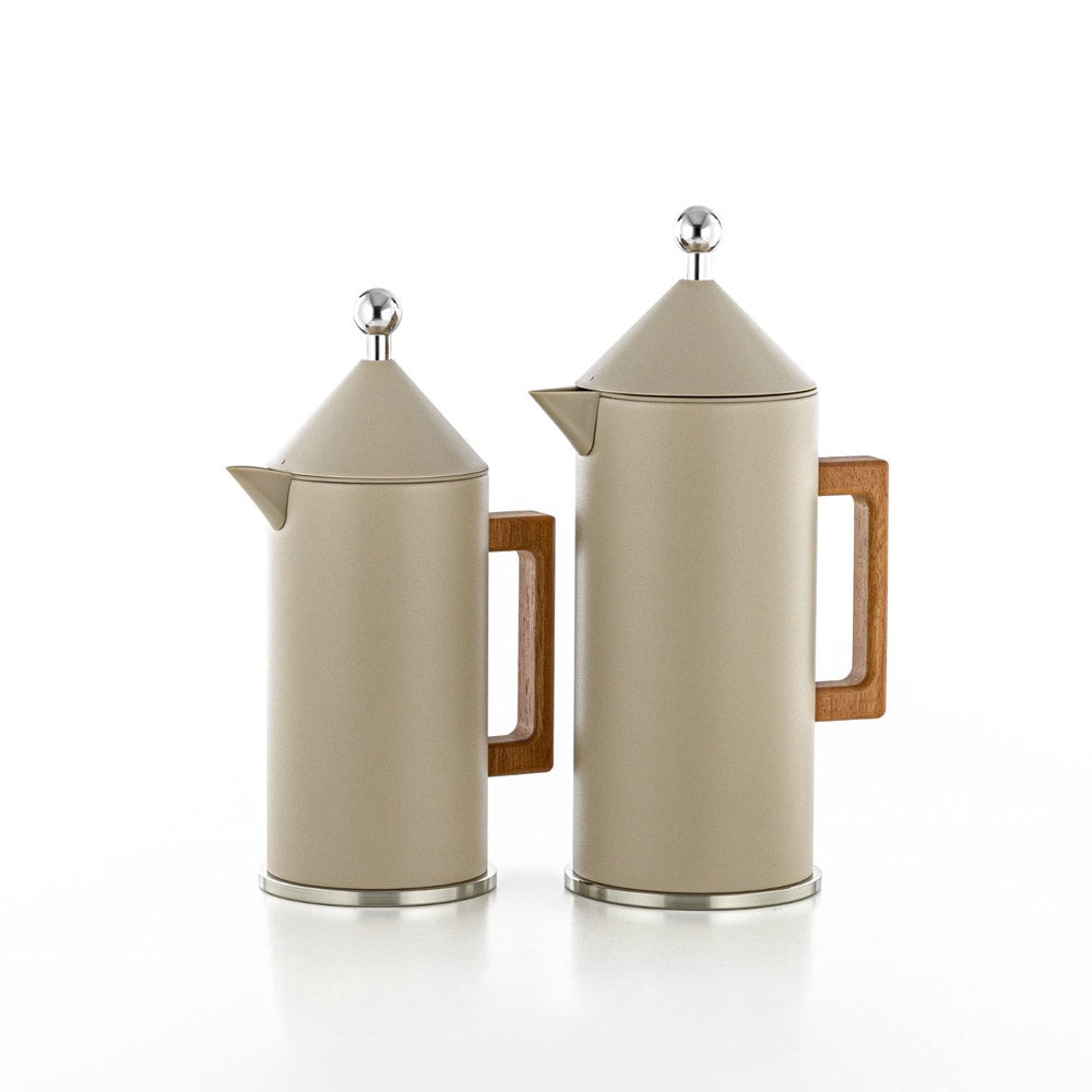 VAF2950004 Vacuum Flask 2PC Set (0.7L + 1L) - Beige Silver Wooden