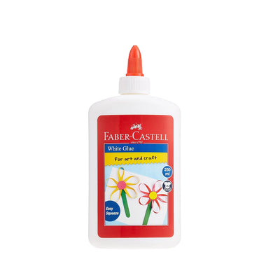 Faber-Castell White Glue 250 ml Art & Craft Adhesive Easy-Squeeze Bottle Siddiq Gifts