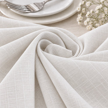 Fabrix Fringed Square Tablecloth, 135 × 135 cm, in Cream for Dining Tables, Coffee Tables, Everyday Use, and Home Décor at Siddiq Gifts.