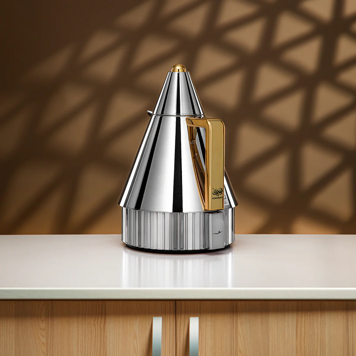 FG214AB-CG Vacuum Flask Set 2 Pieces – 1.0 L + 1.0 L – Silver with Gold Accents | Siddiq Gifts – Mussafah Abu Dhabi